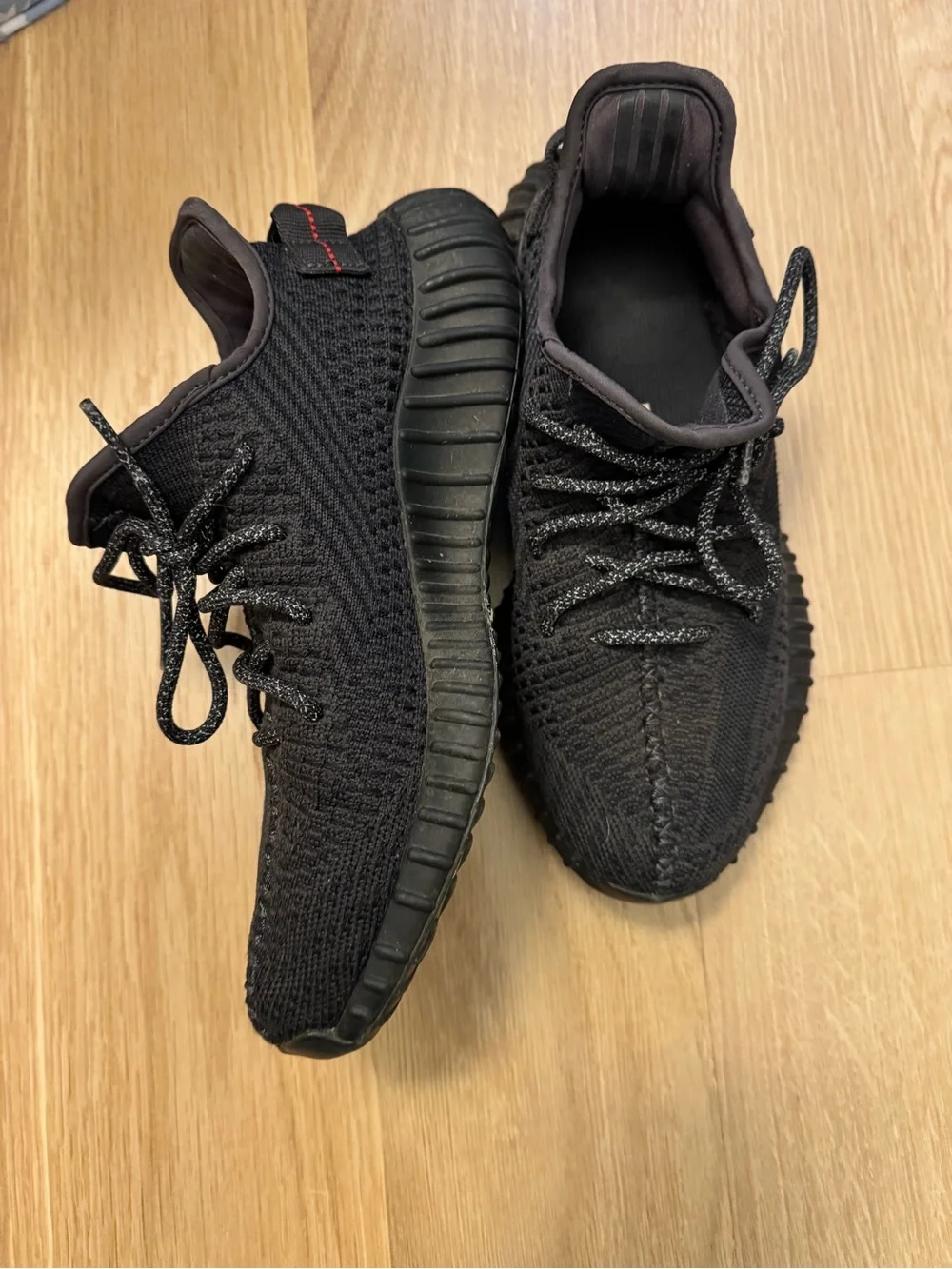 Yeezy Boost 350 V2 Triple Black Knit Sneakers